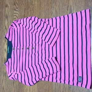 COPY - Ralph Lauren pink and navy Henley nwt